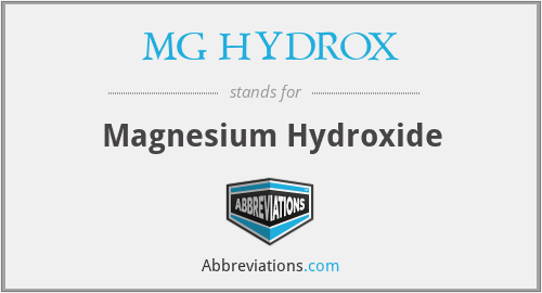 MG HYDROX - Magnesium Hydroxide